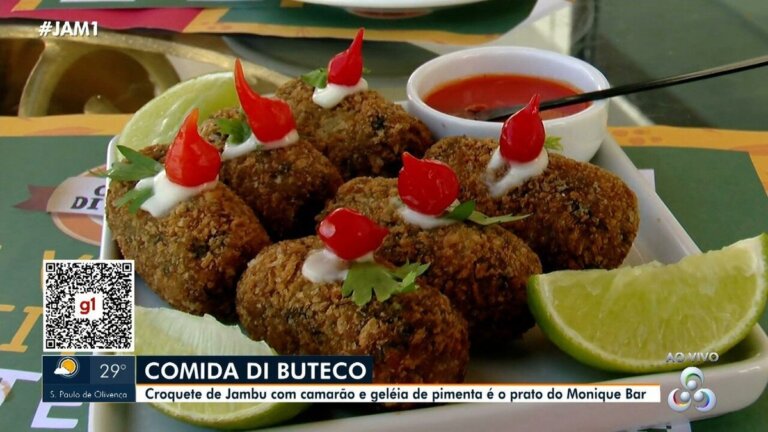 Comida di Buteco: Manaus tem ‘Croquete de Jambu com Camarão’ como opção de petisco;  veja receita