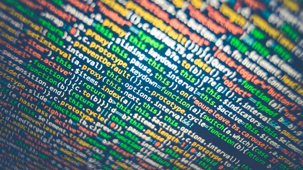Linhas de código de programação