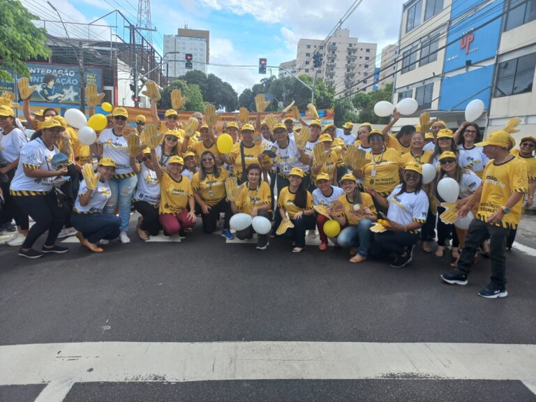 Agentes de saúde da prefeitura implementaram ações educativas sobre prevenção de acidentes de trânsito