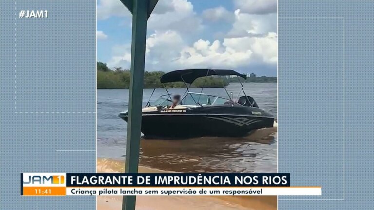 Dono de lancha é avisado após criança ser filmada pilotando embarcação no AM |  amazonas