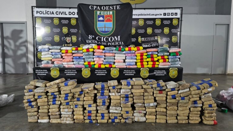 Mais de 270 kg de drogas e drone são apreendidos em casa na Compensa, em Manaus