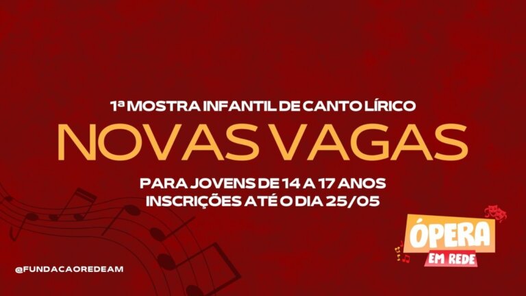 “Ópera em Rede”: Segunda fase da Mostra de Canto Lírico abre vagas para adolescentes de até 17 anos | Amazonas