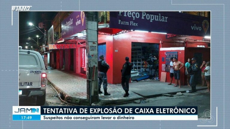 VÍDEO: criminosos tentam explodir caixa eletrônica de drogaria em Manaus |  amazonas