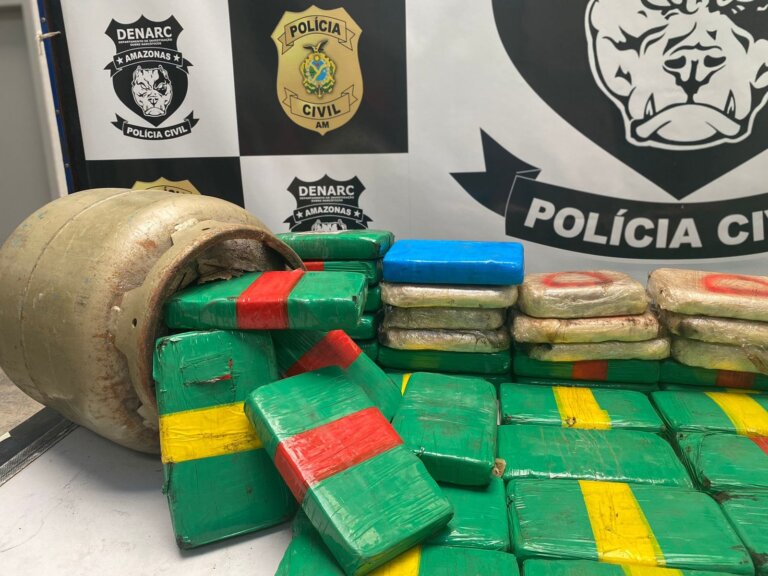 Mais de 100 kg de cocaína escondidos em botijões de gás são compreendidos no AM