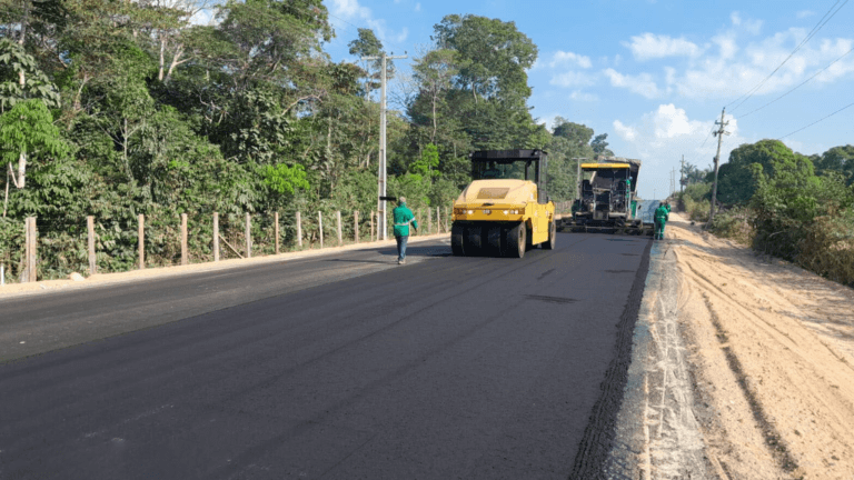 Avanços na obra de reforma e modernização da rodovia AM-010