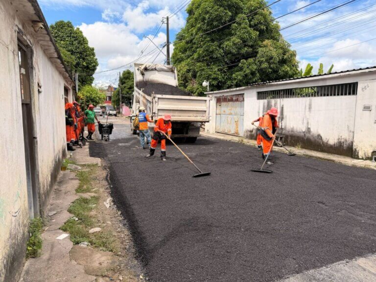Prefeitura intensifica operação ‘Tapa-Buracos’ e amplia recuperação viária no bairro Cidade Nova