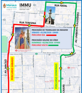 Prefeitura de Manaus realiza operação especial de trânsito para a programação do Círio de Nossa Senhora de Nazaré entre os dias 1º e 8 de agosto