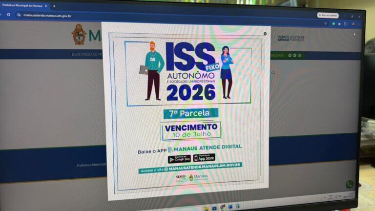 Prefeitura de Manaus alerta para vencimento da 7ª parcela do ISS Fixo nesta sexta-feira, 10/7