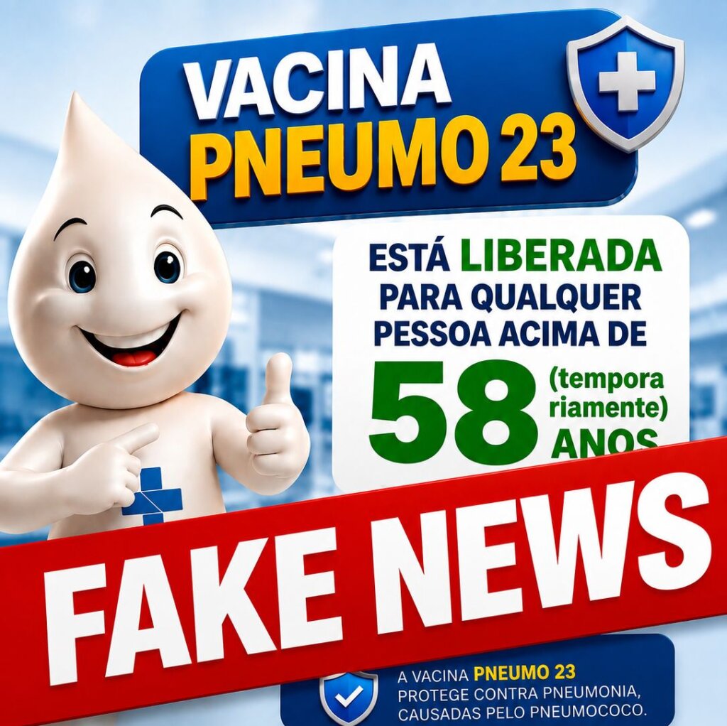 Prefeitura de Manaus alerta sobre falsa informação de oferta da vacina Pneumo 23 para maiores de 58 anos