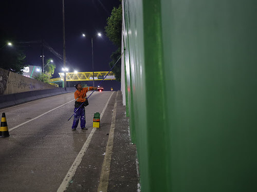 Prefeitura de Manaus inicia modernização do viaduto Professora Lilá Borges de Sá, na avenida Djalma Batista